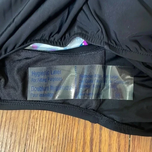 Swim Solutions Printed Hip Minimizer One-Piece Swimsuit‎ Purple 16 - Picture 6 of 11